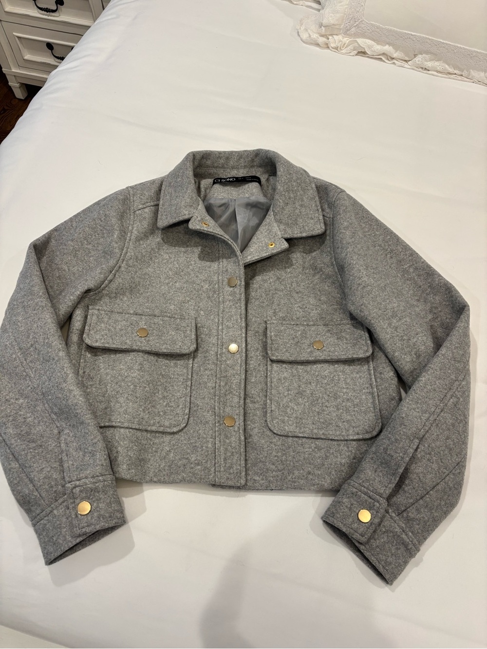 Gray Ci Sono cropped jacket
